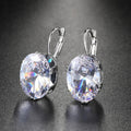 Antique Style Clear Oval Earrings