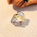 Gold & Silver Spiral Adjustable Ring