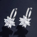 Silver Vintage Floral Drop Earrings