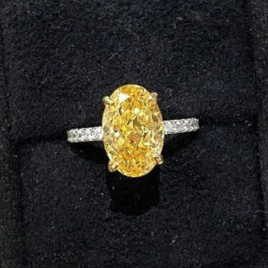 Classic Gold & Yellow Centerpiece Vintage Adjustable Ring-Lydieannejewelry