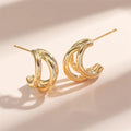 Gold Layered Hoop Earrings