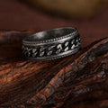 Vintage Silver Chain Band Ring