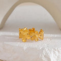 Vintage Gold Flower Adjustable Open Ring