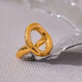 Vintage Modern Hollow Gold Ring