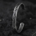 Vintage Silver Leaf Cuff Bracelet