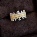Vintage Silver & Gold Beautiful Palace Style Lace Crown Ring