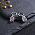 Silver Vintage Pale Rose Earrings