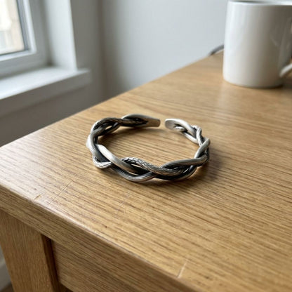 Vintage Braided Silver Bracelet