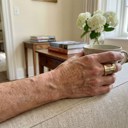 Vintage Inlaid Turquoise Stones Ring