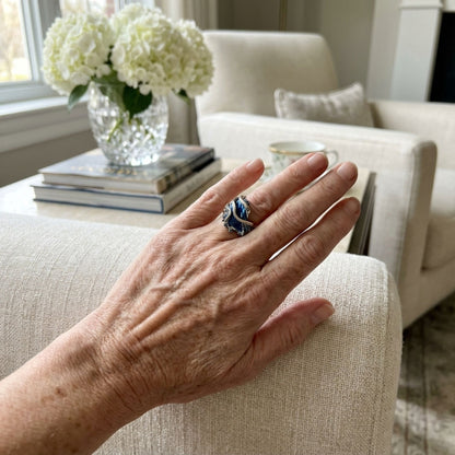 Vintage Golden Ocean Wavy Ring