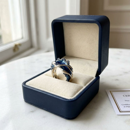 Vintage Golden Ocean Wavy Ring