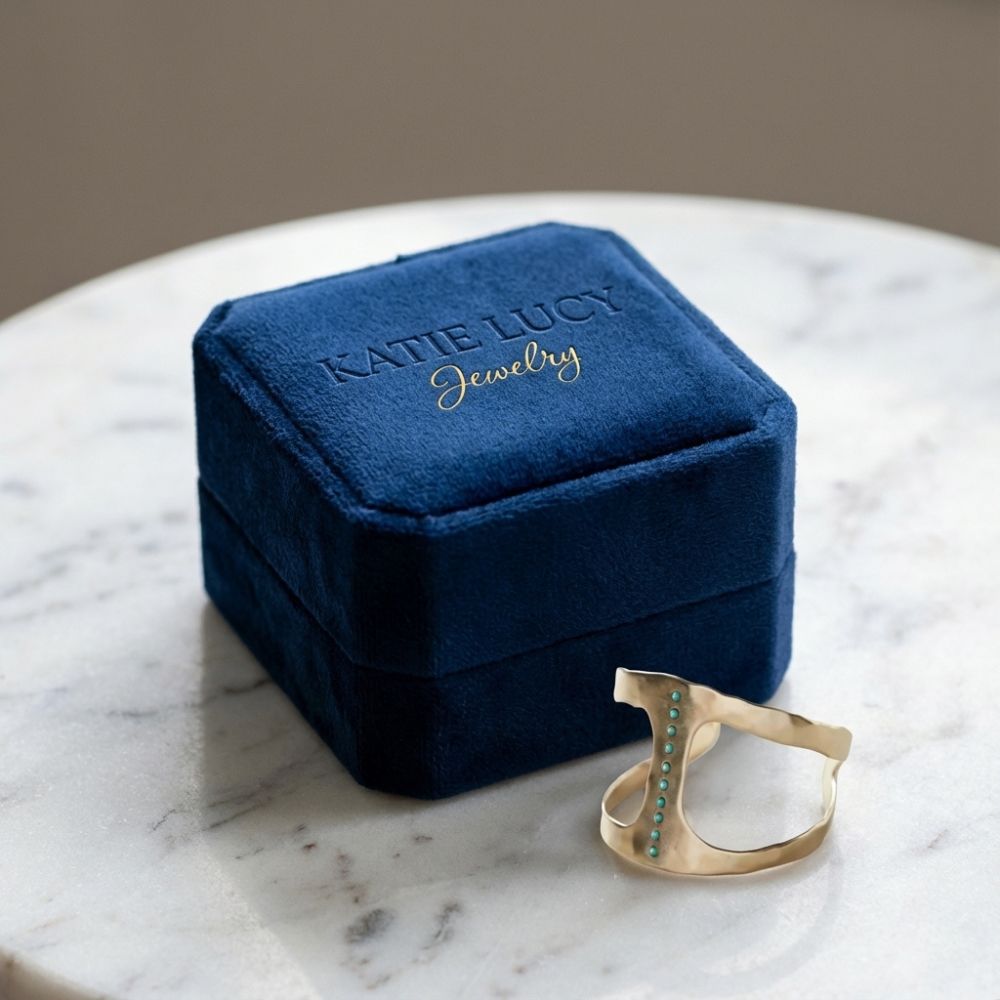 Vintage Inlaid Turquoise Stones Ring