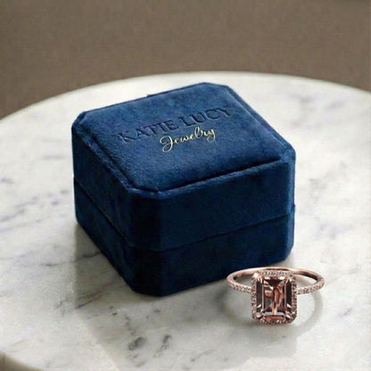 Vintge Rose Glass Ring