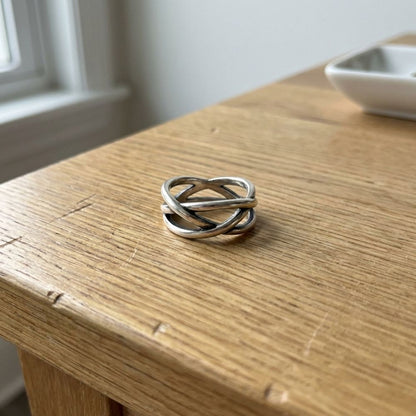 Chunky Adjustable Silver Ring